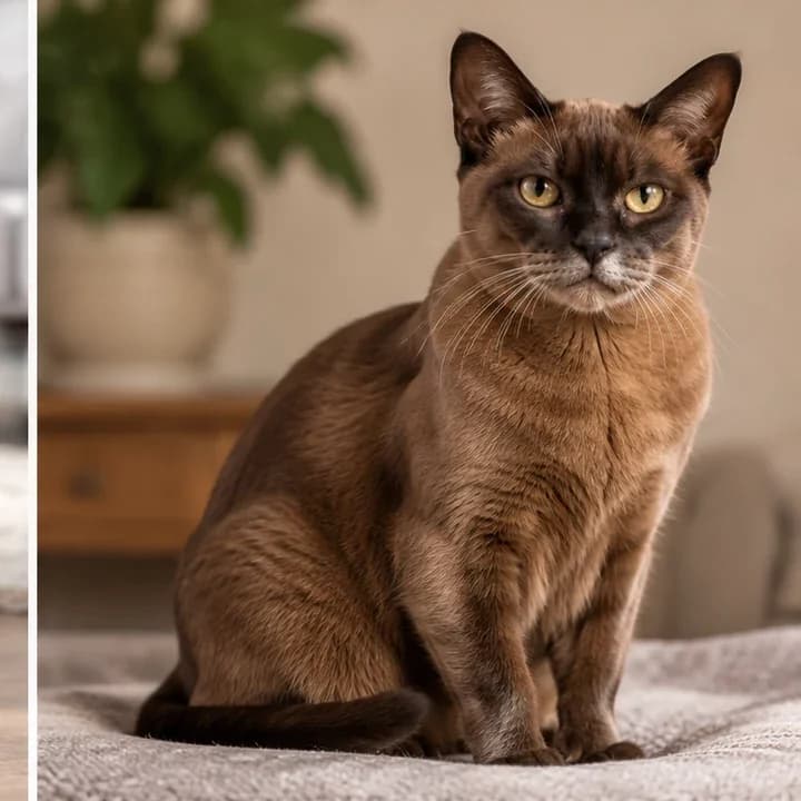 تصویر گربه نژاد یوروپین برمیز (European Burmese) در دوره بالغ و سالمند - وقار و مراقبت‌های نژادی در دانشنامه پت همزی