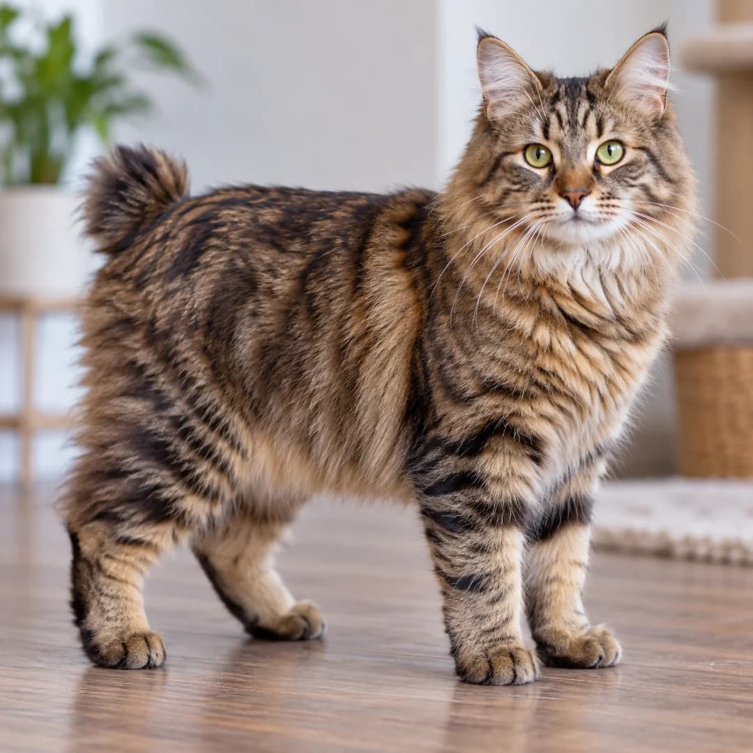 تصویر گربه نژاد امریکن بابتیل (American Bobtail) در دوره بچهگربه - ویژگیهای رشد و ظاهر در دانشنامه پت همزی