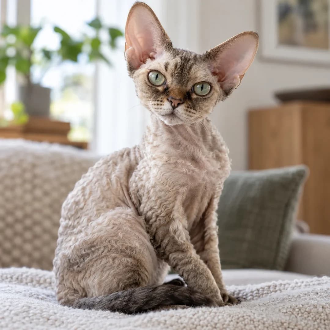تصویر گربه نژاد دوون رکس (Devon Rex) در دوره بالغ و سالمند - وقار و مراقبتهای نژادی در دانشنامه پت همزی