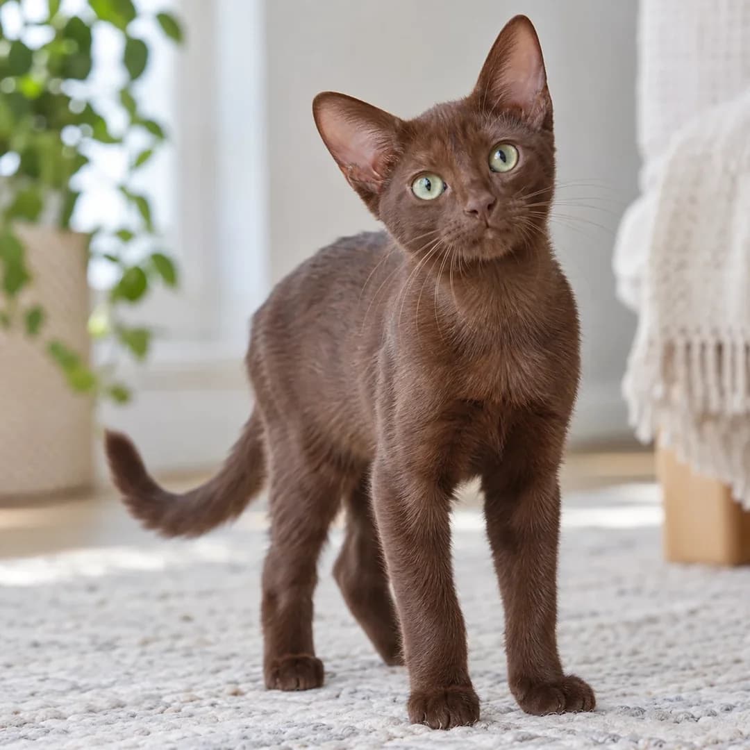 تصویر گربه نژاد هاوانا براون (Havana Brown) در دوره بچهگربه - ویژگیهای رشد و ظاهر در دانشنامه پت همزی
